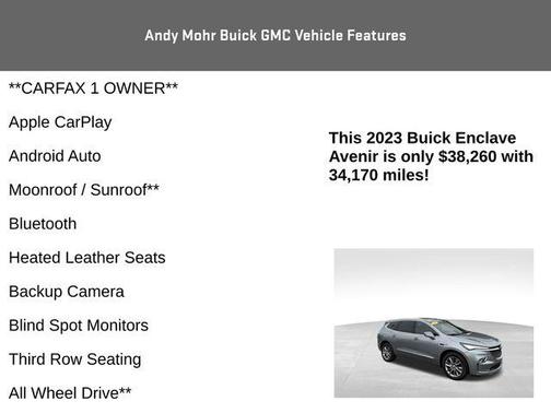 Gray Metallic 2023 Buick Enclave Avenir