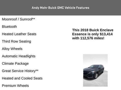 Dark Slate Metallic 2018 Buick Enclave Essence
