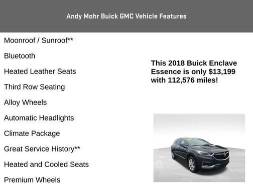 Dark Slate Metallic 2018 Buick Enclave Essence