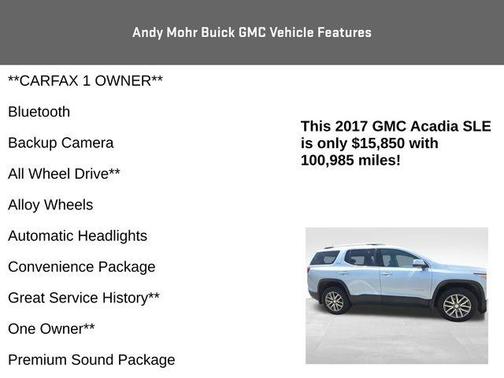 2017 GMC Acadia SLE-2