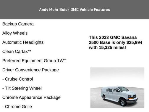 2023 GMC Savana 2500 Work Van