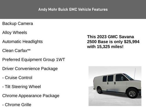 2023 GMC Savana 2500 Work Van