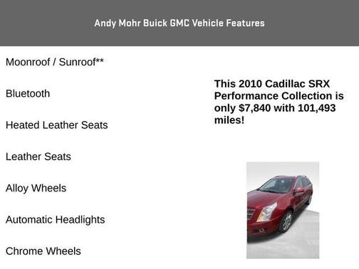 Crystal Red 2010 Cadillac SRX Performance Collection