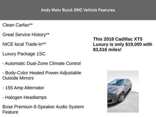 2018 Cadillac XT5 Luxury