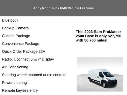 2023 RAM ProMaster 2500 High Roof