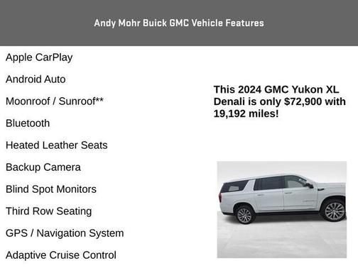 White Frost Tri-Coat 2024 GMC Yukon XL Denali