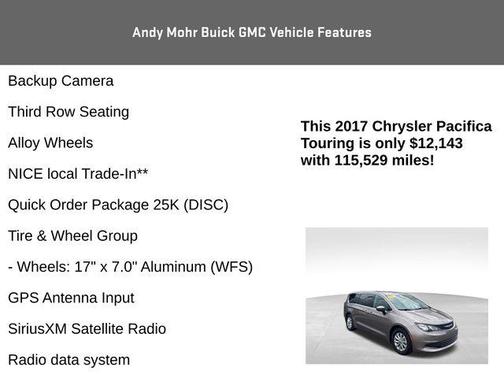 2017 Chrysler Pacifica Touring