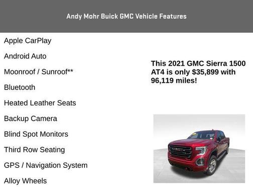 Cayenne Red 2021 GMC Sierra 1500 AT4