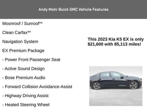 Ebony Black 2023 Kia K5 EX