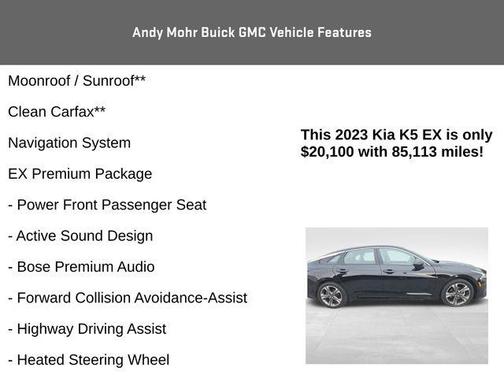 Ebony Black 2023 Kia K5 EX