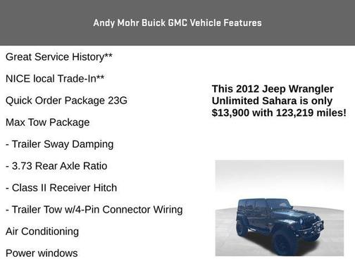 2012 Jeep Wrangler Unlimited Sahara