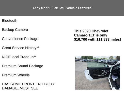 Summit White 2020 Chevrolet Camaro 1LT