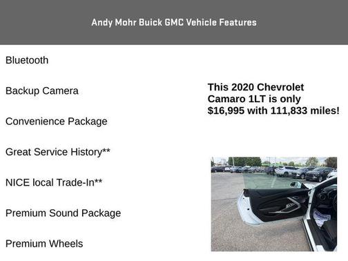 Summit White 2020 Chevrolet Camaro 1LT