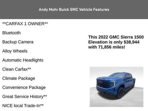 Blue Metallic 2022 GMC Sierra 1500 Elevation