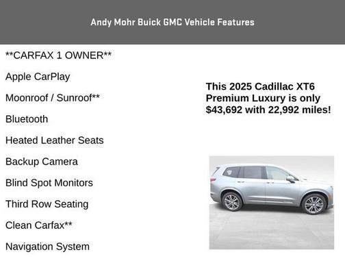 2025 Cadillac XT6 Premium Luxury FWD