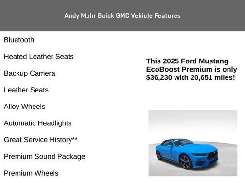 Grabber Blue 2025 Ford Mustang EcoBoost Premium