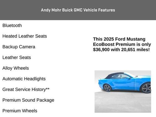 Grabber Blue 2025 Ford Mustang EcoBoost Premium