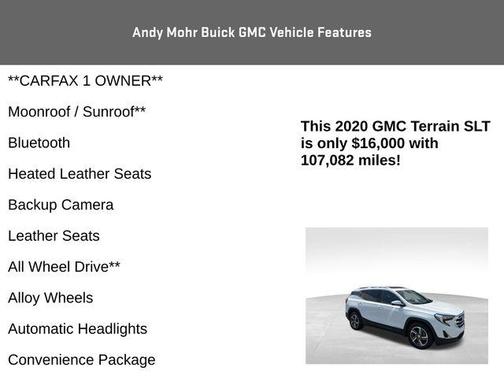 Summit White 2020 GMC Terrain SLT