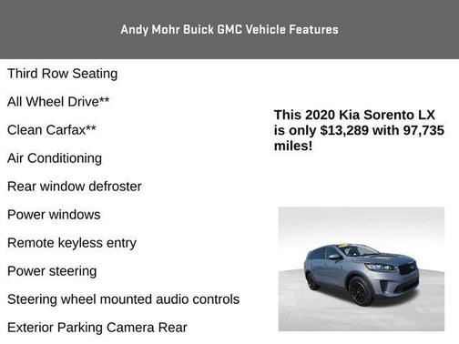 Silver 2020 Kia Sorento LX