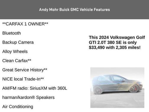 2024 Volkswagen Golf GTI 2.0T 380 SE
