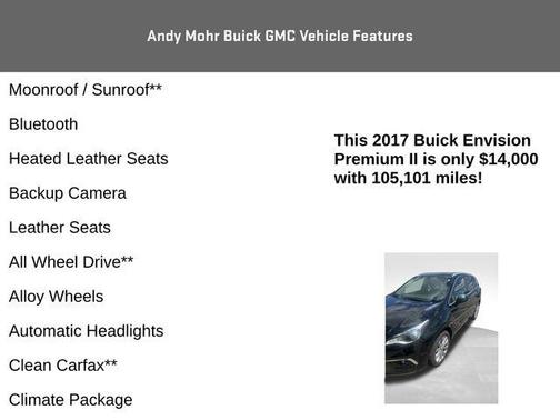 Ebony Twilight Metallic 2017 Buick Envision Premium II