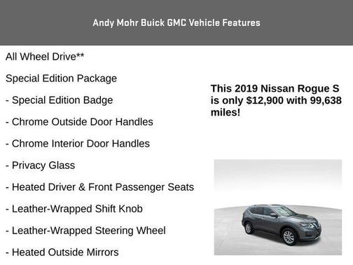 Gun Metallic 2019 Nissan Rogue S