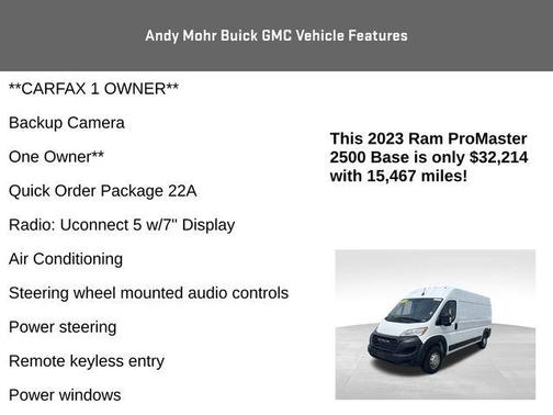 2023 RAM ProMaster 2500 High Roof