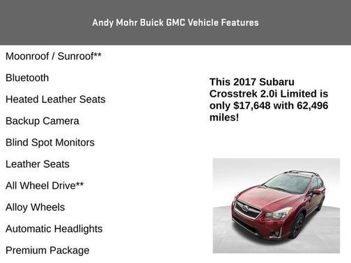 2017 Subaru Crosstrek 2.0i Limited