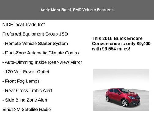 Red Metallic 2016 Buick Encore Convenience