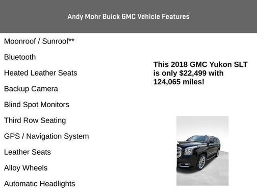 Onyx Black 2018 GMC Yukon SLT