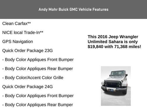 Billet Silver Metallic Clearcoat 2016 Jeep Wrangler Unlimited Sahara