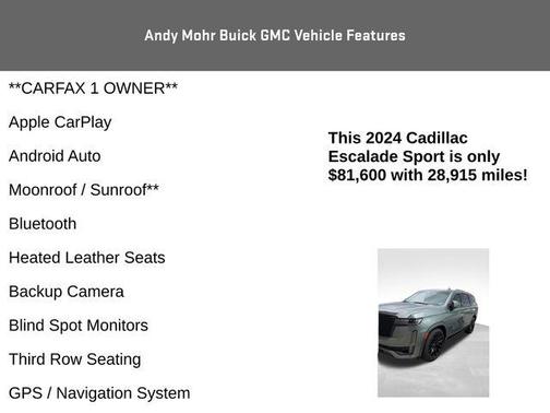 Dark Emerald 2024 Cadillac Escalade Sport