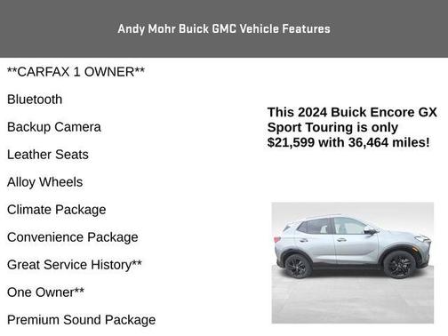 Gray Metallic 2024 Buick Encore GX Sport Touring