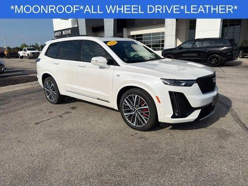 Crystal White Tri-Coat 2024 Cadillac XT6 Sport AWD
