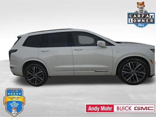 Crystal White Tri-Coat 2024 Cadillac XT6 Sport AWD