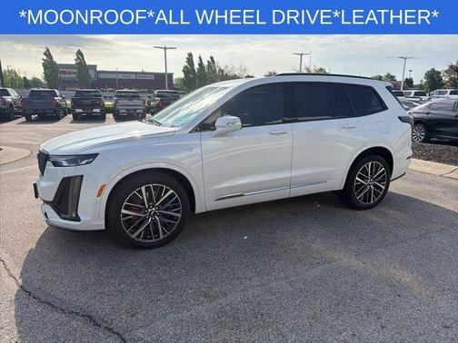 Crystal White Tri-Coat 2024 Cadillac XT6 Sport AWD