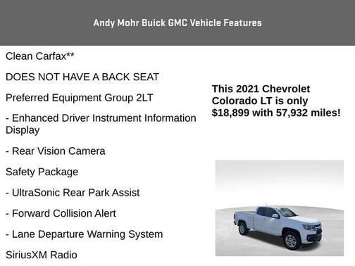 Summit White 2021 Chevrolet Colorado LT