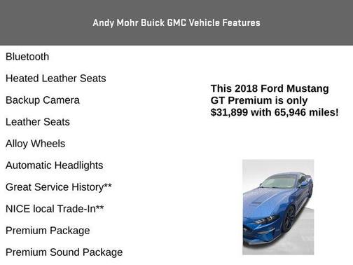 Lightning Blue Metallic 2018 Ford Mustang GT Premium