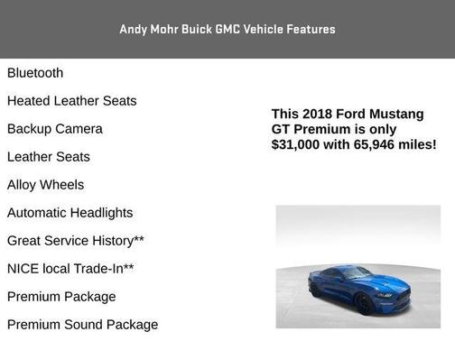 Lightning Blue Metallic 2018 Ford Mustang GT Premium