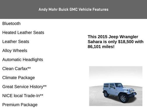 2015 Jeep Wrangler Sahara