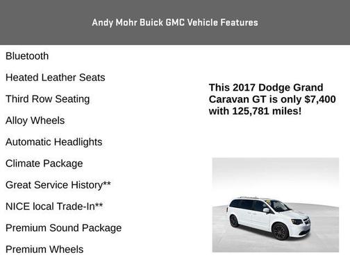 White 2017 Dodge Grand Caravan GT