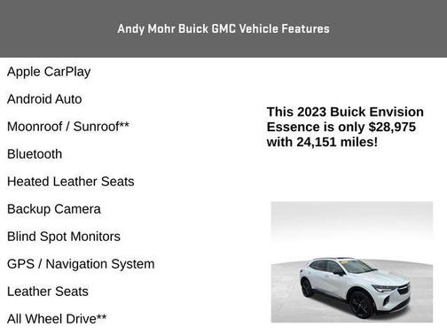 White Frost 2023 Buick Envision Essence