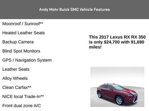2017 Lexus RX 350 350