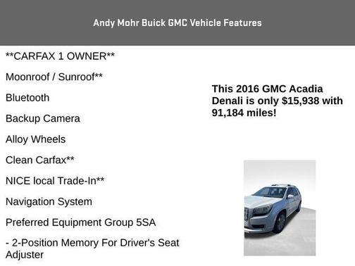 2016 GMC Acadia Denali