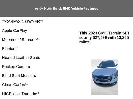 Summit White 2023 GMC Terrain SLT