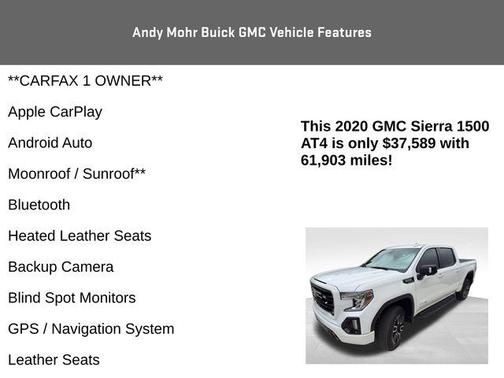 Summit White 2020 GMC Sierra 1500 AT4