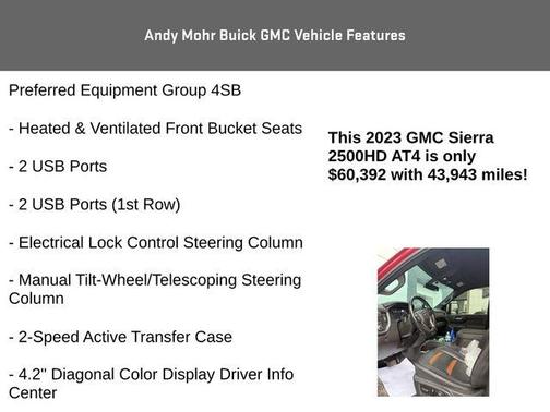 Cayenne Red Tintcoat 2023 GMC Sierra 2500 AT4