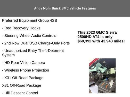 Cayenne Red Tintcoat 2023 GMC Sierra 2500 AT4