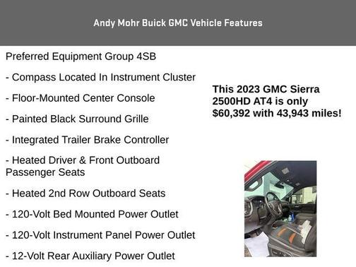 Cayenne Red Tintcoat 2023 GMC Sierra 2500 AT4