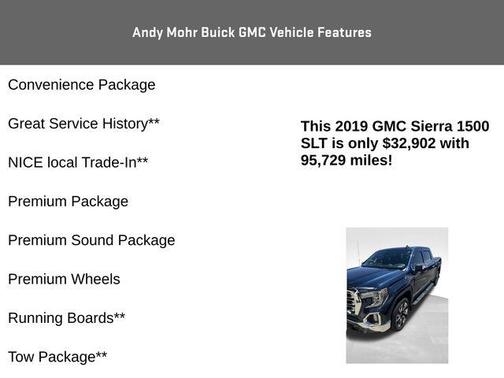 Pacific Blue Metallic 2019 GMC Sierra 1500 SLT